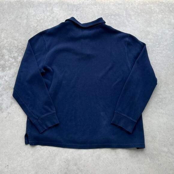 Polo Ralph Lauren Quarter Zip Jacket Navy Blue Long Sleeve Sweater Men's XL - Picture 6 of 7